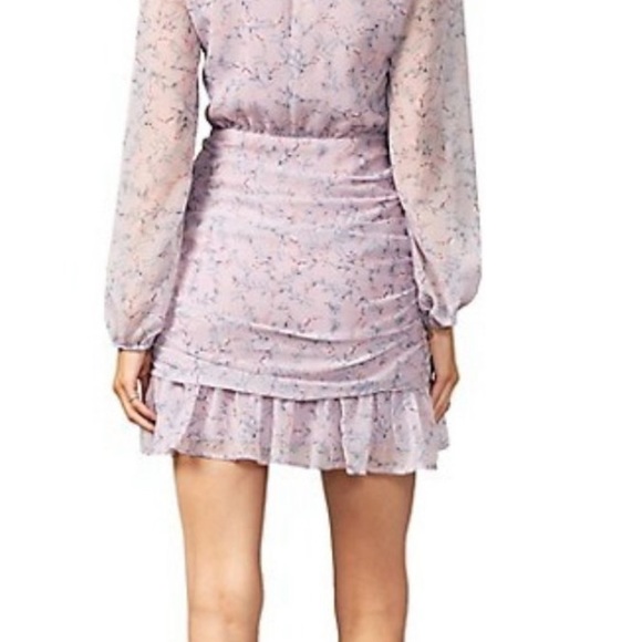 Graylin Georgette Lavender Floral Mini Dress. Size S, never worn - Picture 3 of 4